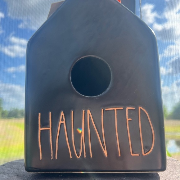 RAE DUNN Halloween “HAUNTED” BIRDHOUSE - Picture 5 of 9